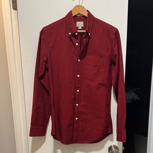 J.Crew American Pima Cotton Button-Down – Slim Fit – Men’s XS – Red